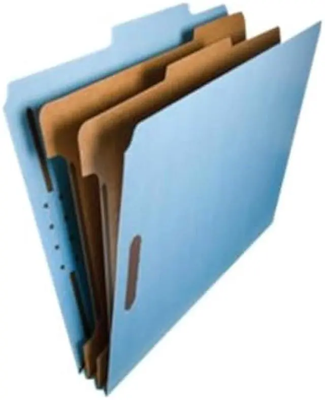 Alt view image 5 of 6 - Smead 100 Percent Recycled Classification Folders - Letter, 2 Dividers, Blue, 10 Per Box (14021)