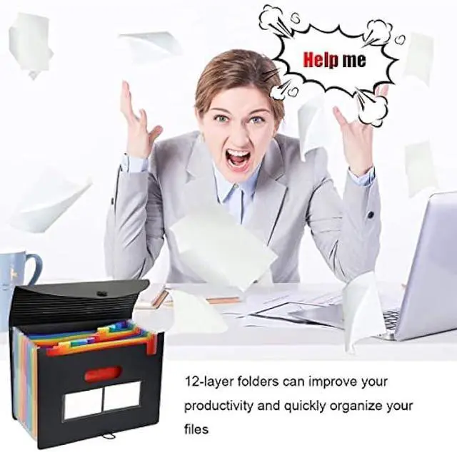 Alt view image 5 of 6 - Accordian File Organizer,Expanding File Folder,Filing Folders,Expandable A4/Letter Size Folder,Accordion Document Organizer,Portable Paper/Bill/Receipt Folders (13 Pockets Accordian File Organizer)