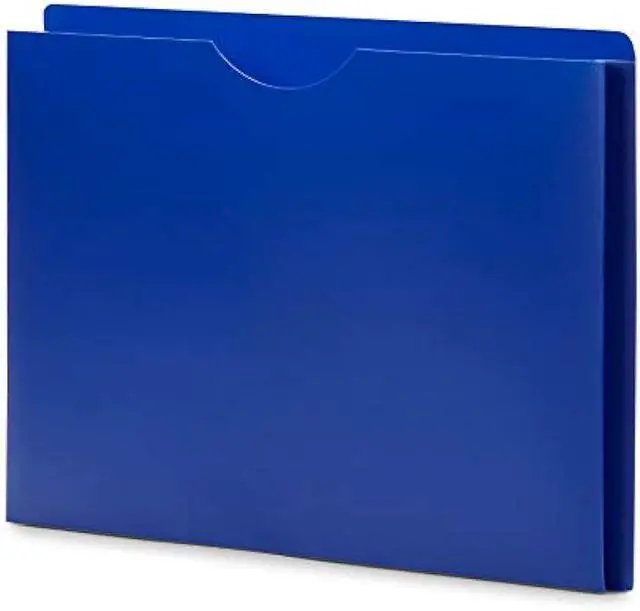 Alt view image 7 of 7 - Blue Summit Supplies Poly File Jackets, Letter Size, Straight Cut Tab, Expandable File Jackets with 1? Expanding Pocket, Colored Plastic, Assorted Colors, 20 Pack
