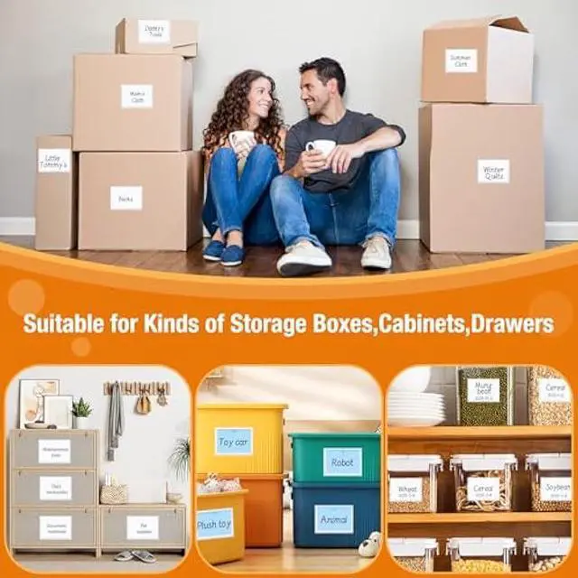 Alt view image 5 of 7 - 40 PCS Index Card Pockets, Self Adhesive Card Pockets 3x5 with Top Open, Clear Label Pockets for Storage Bins, Plastic Labels Holders for Organizing, Loading, Drawer,Library Card, Totes, Shelves