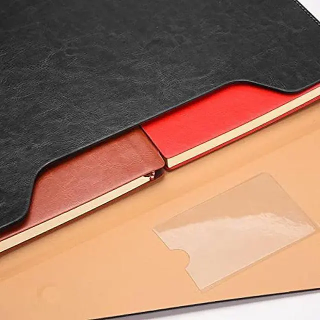 Alt view image 4 of 6 - VANRA 1 Piece File Folders PU Leather Expanding Document Holder File Jacket Filing Envelope for A4 Letter Size Paper with Invisible Magnetic Closure Black