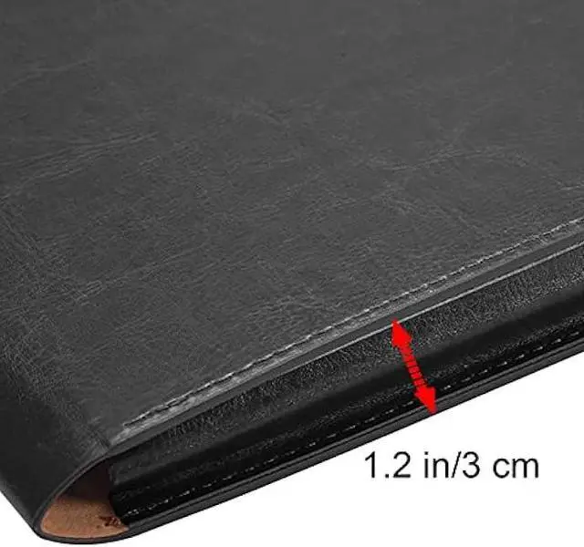 Alt view image 3 of 6 - VANRA 1 Piece File Folders PU Leather Expanding Document Holder File Jacket Filing Envelope for A4 Letter Size Paper with Invisible Magnetic Closure Black