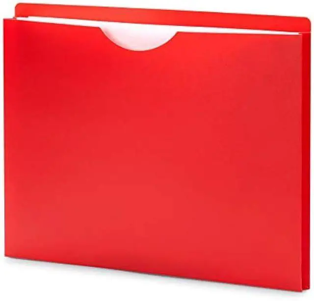 Alt view image 3 of 7 - Blue Summit Supplies Poly File Jackets, Letter Size, Straight Cut Tab, Expandable File Jackets with 1? Expanding Pocket, Colored Plastic, Assorted Colors, 20 Pack