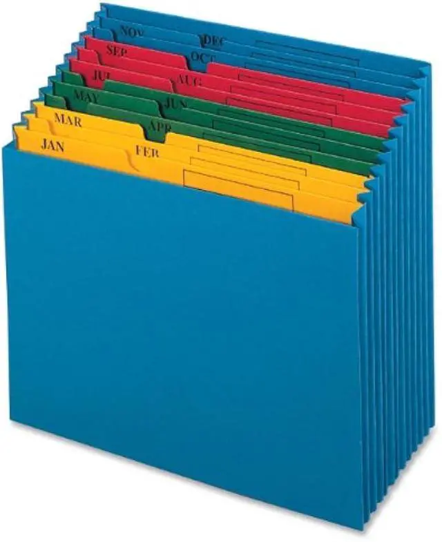 Alt view image 2 of 2 - Globe-Weis QuickVue Project File, Monthly Index, Letter Size, Blue (20135)