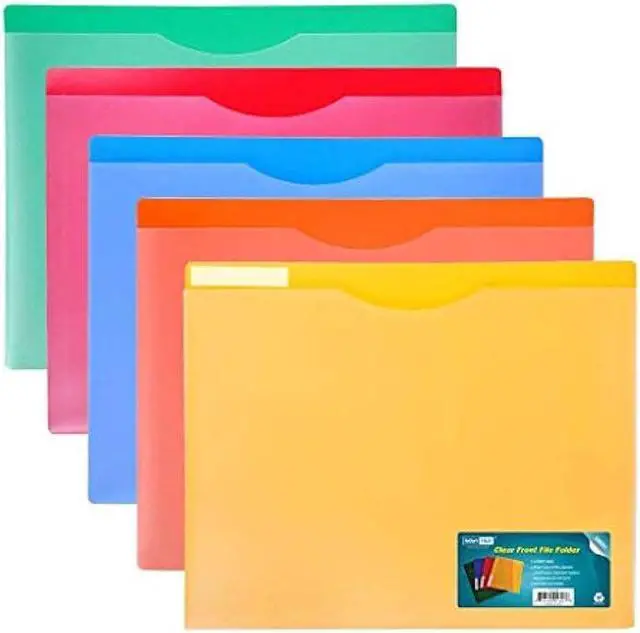 Main image of Nova Filer Waterproof Poly-File Folders with Top Tab, Letter Size, Assorted Colors, 10pcs Pack