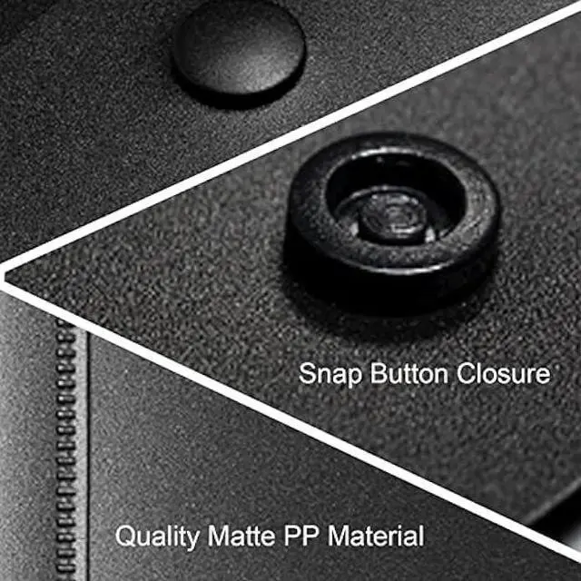 Alt view image 6 of 6 - VANRA Vertical File Folders Poly Filing Envelope Plastic Project Folder with Snap Button Closure for A4 Letter Size Paper (Pack of 5, Black)