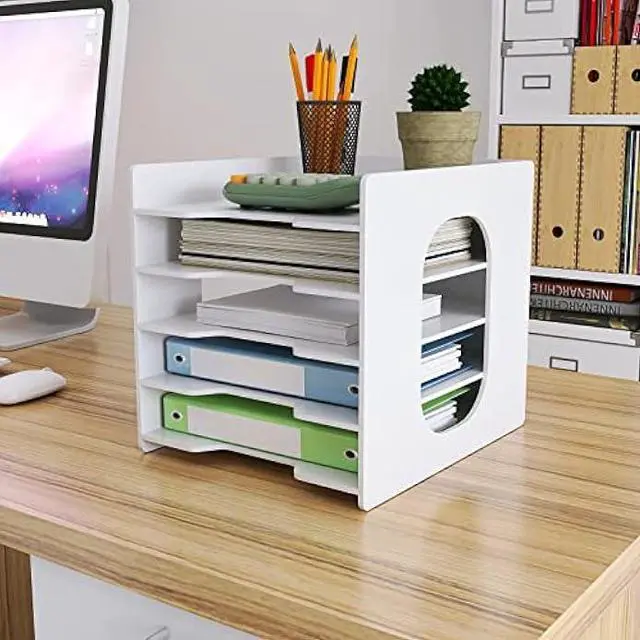 Main image of Natwind 5-Tier Office Paper Organizer for Desk Desktop Organizer File Holder Office Desk Organizer Letter Tray & A4 Paper Holder Document Storage Rack for Home Office School(5H-Tier)
