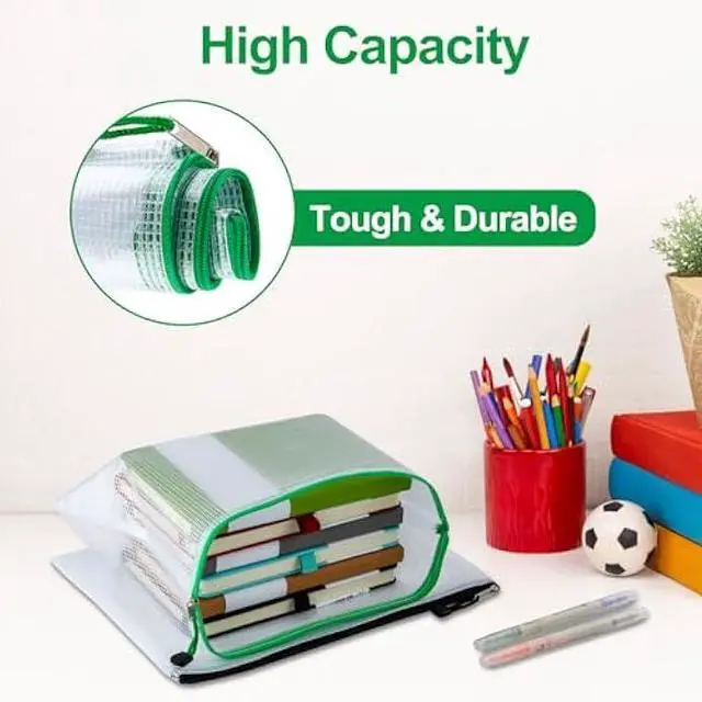 Alt view image 5 of 5 - TKOOFN 40pcs Mesh Zipper Pouch Bags, 8 Size Zipper Bags for Organizing Storage, Waterproof Zipper Pouches, File Document Bags for School, Travel,Toys, Puzzle, Board Games and Office Supplies