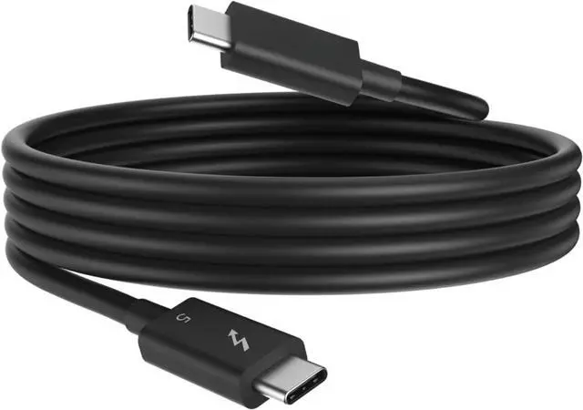 Main image of 3.3ft USB-C Thunderbolt 5 Cable w/ 240W Power Delivery, Bandwidth Boost Up to 120Gbps, 3x Faster Data Transfer - Black