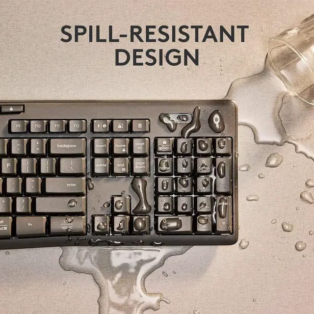 Alt view image 3 of 6 - MK370 Combo for Business, Wireless Full-Size Keyboard and Wireless Mouse, Bluetooth - Graphite
