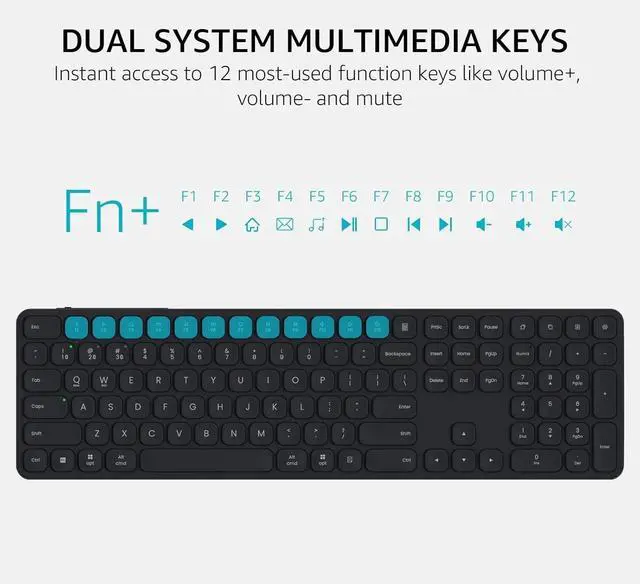 Alt view image 6 of 6 - 9560M Wireless Keyboard and Mouse Combo, Blade-Series E9550L 110-Key Ultra-Thin Keyboard and MT760SE Wireless Mouse