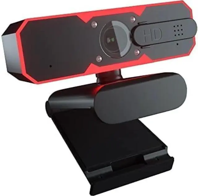 Alt view image 4 of 6 - Webcam - 1080p HD Web Cam with Microphone, Privacy Cover - 7 RGB Lights, 2-Level Adjustable Brightness