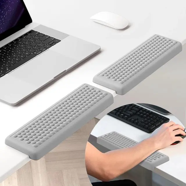 Main image of L-Shaped Desk Elbow Pad, 2-Piece Soft Memory Foam Elbow Support Padding with Non-Slip Rubber Base