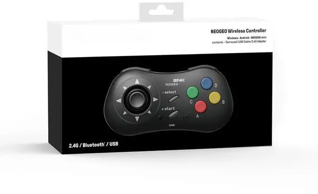 Alt view image 3 of 6 - NEOGEO Wireless Controller for Windows, Android, and NEOGEO mini with Classic Click-Style Joystick - (Black)