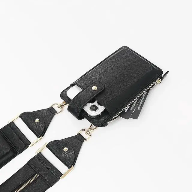 Alt view image 5 of 6 - Multi-Purpose Functionality Strap and Universal Phone Holder Set. Suitable for Every Type of Phone, Purse (Black)