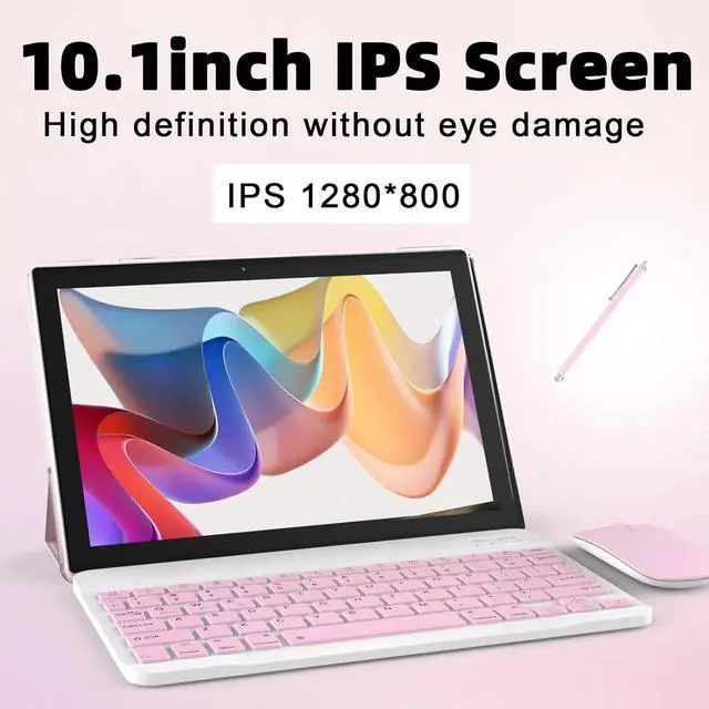 Alt view image 4 of 6 - Android 14 Tablet, 10 Inch 8GB RAM+64GB ROM+1TB Expand, 1.8Ghz Quad-core Processor, 2 in 1 Tablets