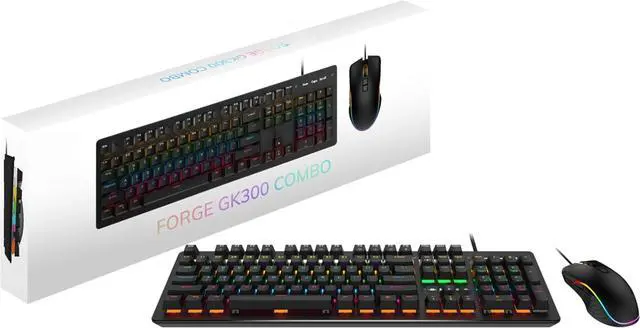 Main image of Gaming RGB Mechanical Keyboard & Forge GM300 Mouse Set, Anti-Ghosting, 7200 DPI Optical Sensor