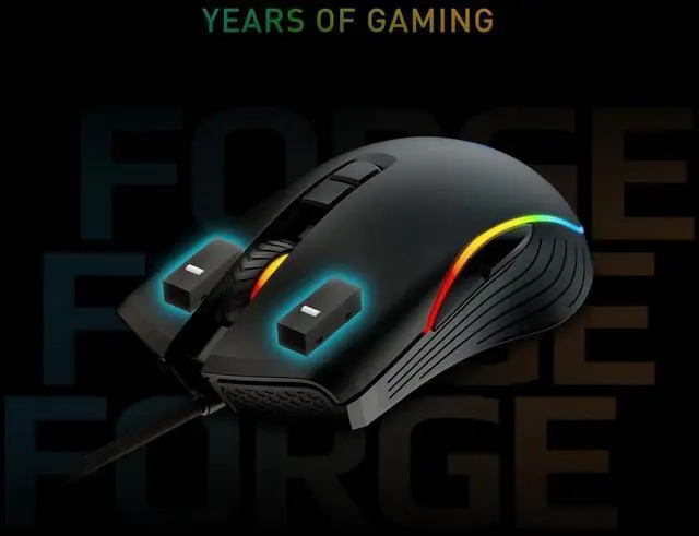 Alt view image 6 of 6 - Gaming RGB Mechanical Keyboard & Forge GM300 Mouse Set, Anti-Ghosting, 7200 DPI Optical Sensor