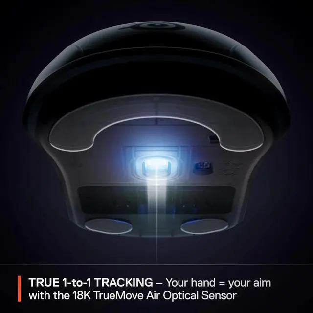 Alt view image 4 of 5 - Gaming Mouse  2.4GHz and Bluetooth  18000 DPI TrueMove Air Optical Sensor  60 Million Click Durability  White