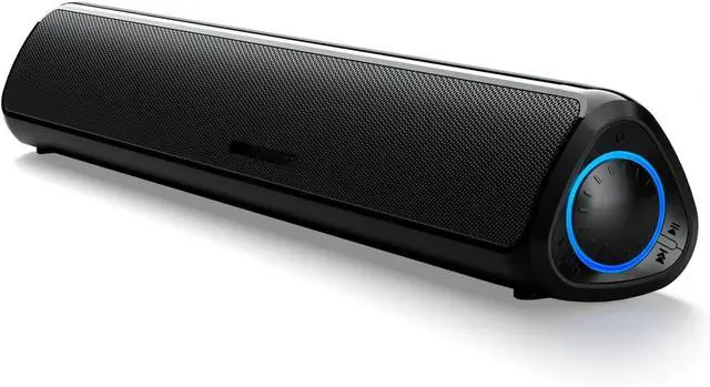 Main image of Computer Speakers , HiFi Stereo Poratble Bluetooth Speaker, Computer Soundbar, 3.5mm Aux-in Computer Sound Bar