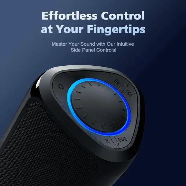 Alt view image 4 of 6 - Computer Speakers , HiFi Stereo Poratble Bluetooth Speaker, Computer Soundbar, 3.5mm Aux-in Computer Sound Bar