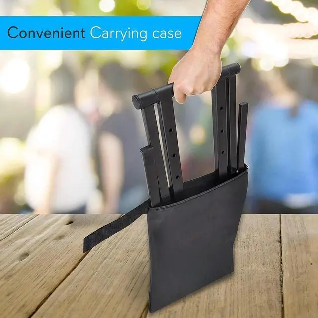 Alt view image 6 of 6 - Portable Folding Laptop Stand - Standing Table with Foldable Height and Secondary Accessory Tray