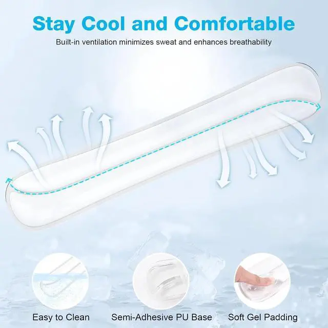 Alt view image 4 of 6 - Gel Mouse pad & Keyboard Wrist Rest Set, Ergonomic Keyboard and Mousepad with Wrist Support, Keyboards Wrist Rest