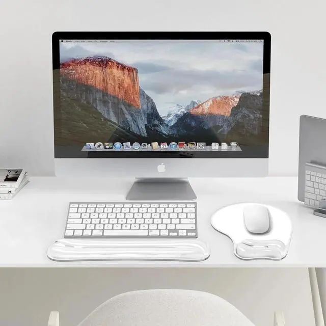 Alt view image 6 of 6 - Gel Mouse pad & Keyboard Wrist Rest Set, Ergonomic Keyboard and Mousepad with Wrist Support, Keyboards Wrist Rest