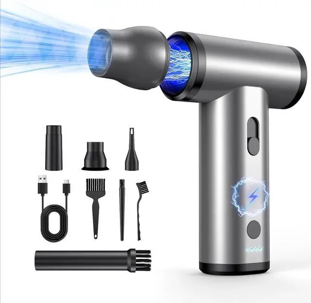 Main image of Compressed Air Duster, 300000RPM Air Duster Electric Cleaner for Keyboard, PC Deep Cleaning, Cordless Air Blaster