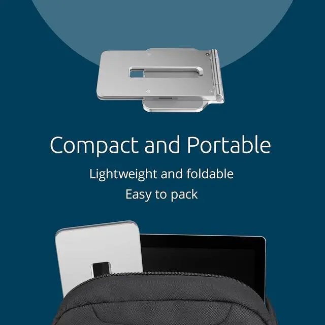 Alt view image 5 of 6 - Elevated Stand Adjustable for Surface Stand for Desk, on-Skid Tablet Holder Designed for Surface Pro, Silver