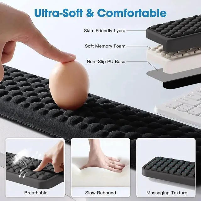 Alt view image 3 of 6 - L-Shaped Memory Foam Wrist Rest