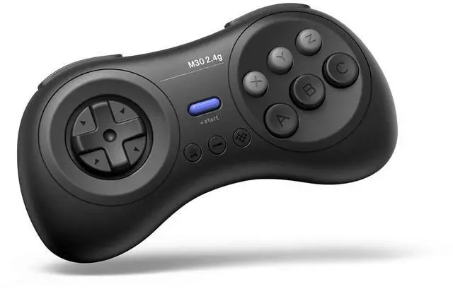 Alt view image 2 of 6 - M30 2.4G Wireless Gamepad for the Original Sega Genesis and Sega Mega Drive - Sega Genesis,Black
