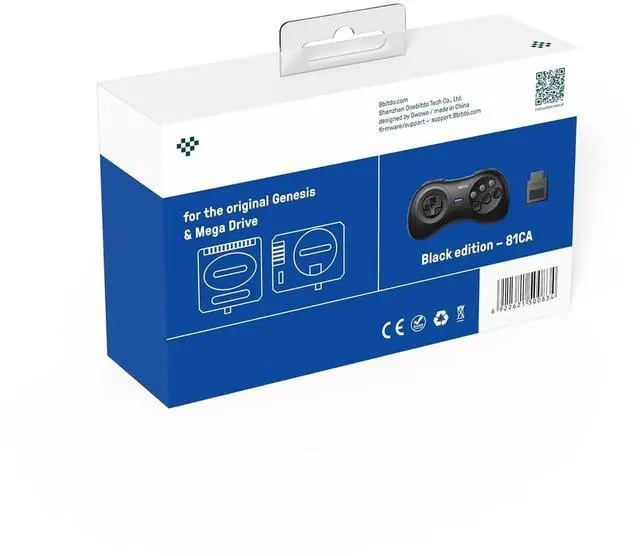 Alt view image 6 of 6 - M30 2.4G Wireless Gamepad for the Original Sega Genesis and Sega Mega Drive - Sega Genesis,Black