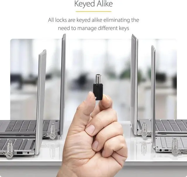 Alt view image 5 of 6 - 6.6ft (2m) 3-in-1 Universal Laptop Cable Lock - 4-Digit Combination Laptop/Desktop Security Cable Lock Compatible