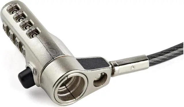 Alt view image 2 of 6 - 6.6ft (2m) 3-in-1 Universal Laptop Cable Lock - 4-Digit Combination Laptop/Desktop Security Cable Lock Compatible