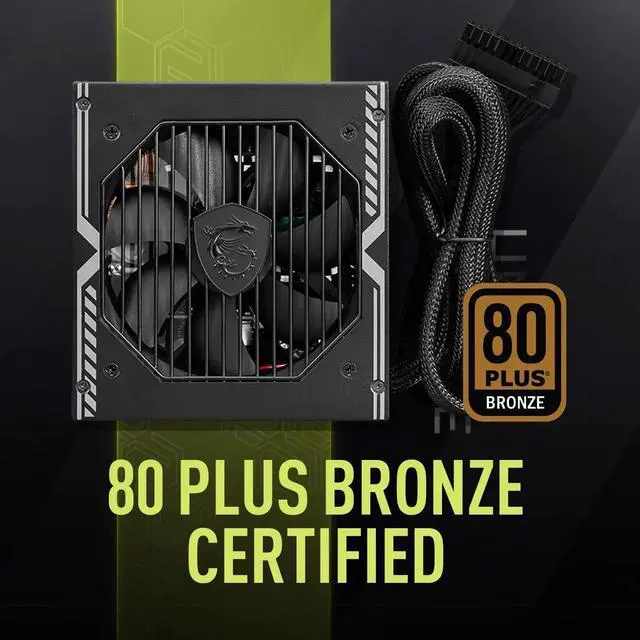 Alt view image 4 of 6 - MAG A750BE Gaming Power Supply - 80 Plus Bronze Certified 750W - Semi-Modular - Low Noise ATX PSU