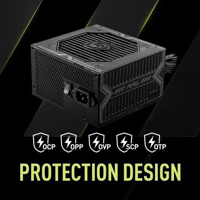 Alt view image 5 of 6 - MAG A750BE Gaming Power Supply - 80 Plus Bronze Certified 750W - Semi-Modular - Low Noise ATX PSU