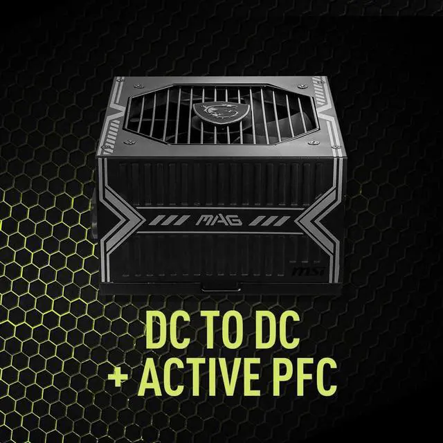 Alt view image 6 of 6 - MAG A750BE Gaming Power Supply - 80 Plus Bronze Certified 750W - Semi-Modular - Low Noise ATX PSU