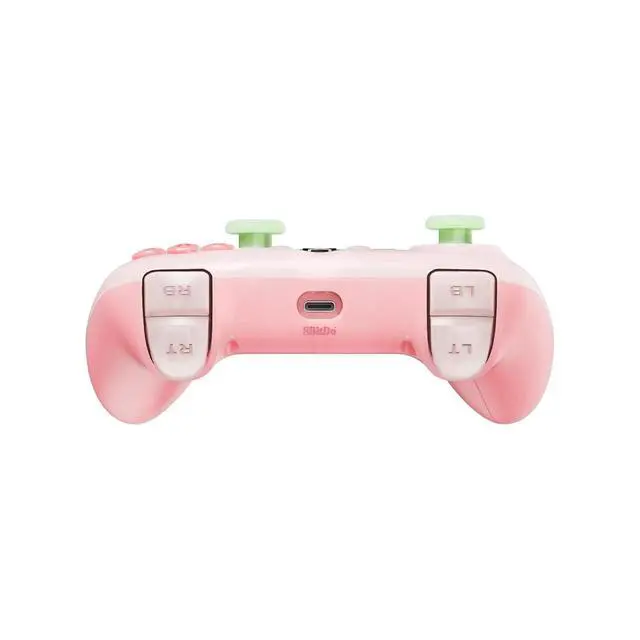 Alt view image 3 of 6 - Ultimate Mini Wired Controller for with RGB Lighting Fire Ring, Hall Effect Joysticks and Triggers (Translucent Pink)