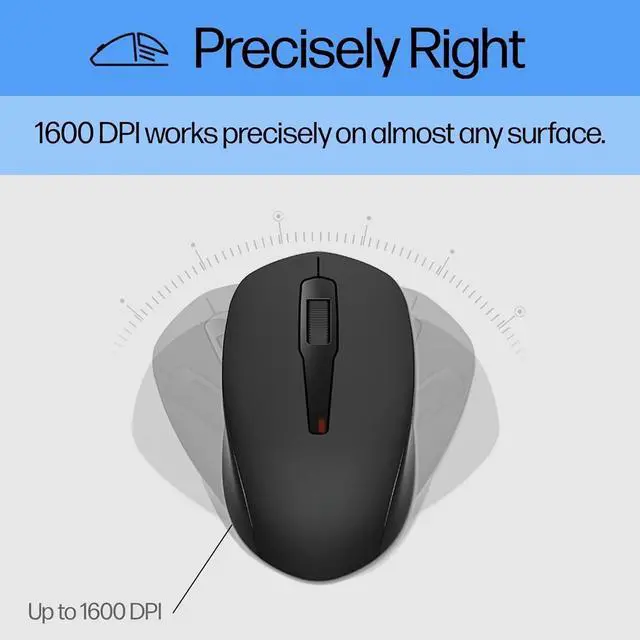 Alt view image 6 of 6 - 150 Wired Mouse and Keyboard Combo - Low-Profile Keyboard with Numeric Keypad - 1600 DPI Optical Sensor(240J7AA, Black)