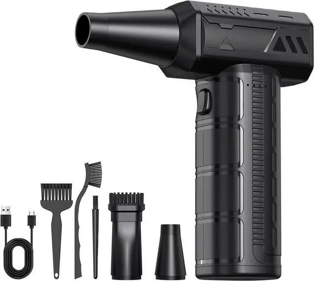 Main image of Compressed Air Duster,300000RPM Super Power Cordless Electric Air Duster,3-Gear Adjustable Turbo Fan Duster Blower