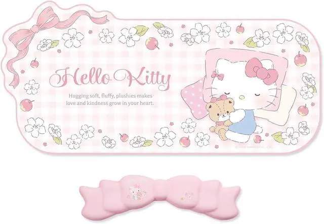 Main image of Anime Mouse Pad Wrist Rest Support Set - Non-Slip Desk Mat and Memory Foam Bowknot Wrist Rest for Keyboard and Mouse