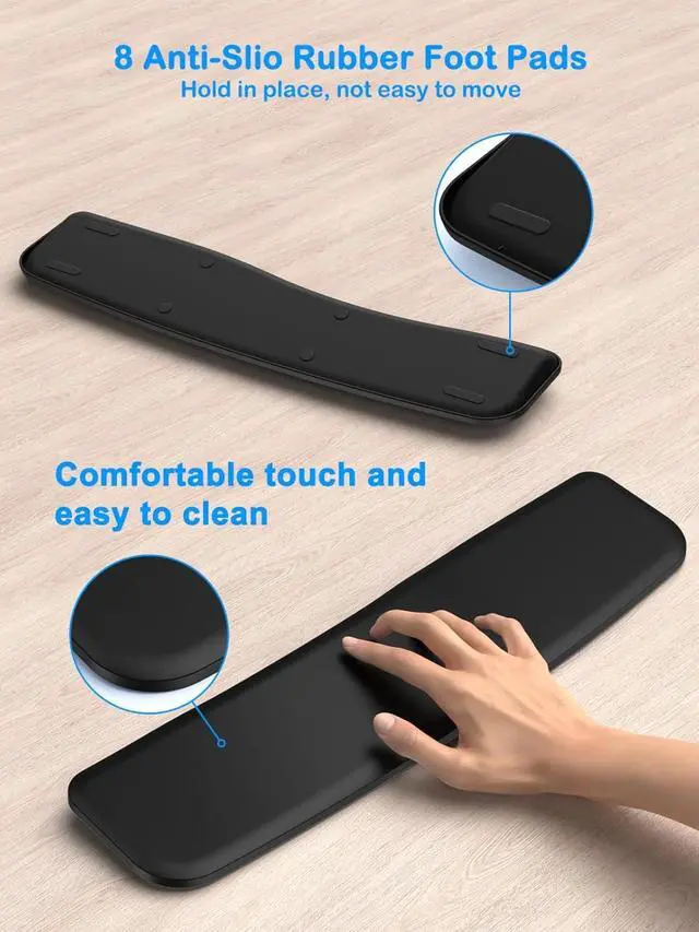 Alt view image 5 of 6 - Ergonomic Wireless Keyboard and Mouse Combo, Split Design with Detachable Wrist Rest, 2.4G Full Size