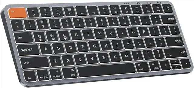 Main image of Backlit Compact Wireless Keyboard for Mac,Multi-Device, Low Profile, Rechargeable, Compatible with MacBook Pro/Air, iPad - Space Gray