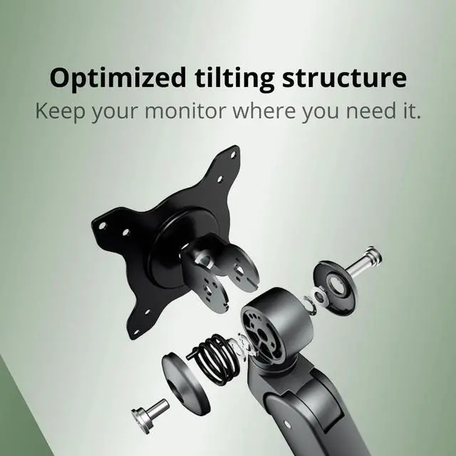 Alt view image 5 of 5 - Full Adjustable Monitor Desk Mount Swivel Vesa Bracket with C Clamp, Grommet Mounting Base for 17 to 34 Inch Computer Screens - Each Arm Holds 4.4 to 19.8lbs