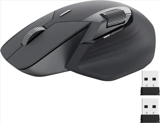 Main image of Bluetooth Wireless Mouse - Bluetooth 5.0 and 2.4GHz Multi-Mode Connection, Support 4 Devices, Black