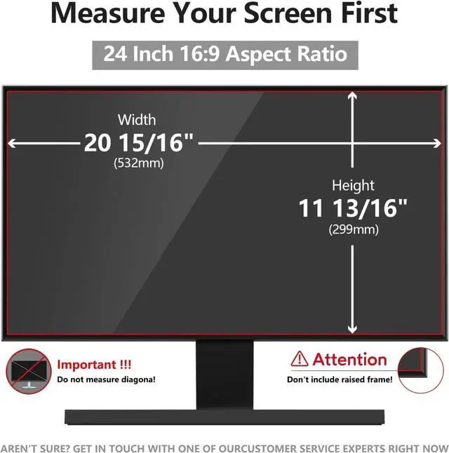 Alt view image 2 of 4 - 24 Inch Computer Privacy Screen Shield [2 Pack] for 16:9 Widescreen Desktop Monitor