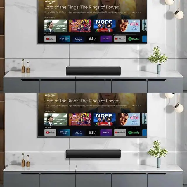 Alt view image 4 of 5 - Sound Bars for Smart TV Bluetooth 5.0 Soundbar 50W 17Inch Soundbars with ARC/Optical/AUX Connection Surround