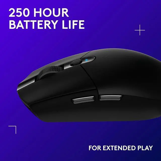 Alt view image 5 of 5 - G305 LIGHTSPEED Wireless Gaming Mouse, Hero 12K Sensor, 12,000 DPI, Lightweight, 6 Programmable Buttons, 250h Battery Life, On-Board Memory, PC/Mac - Black