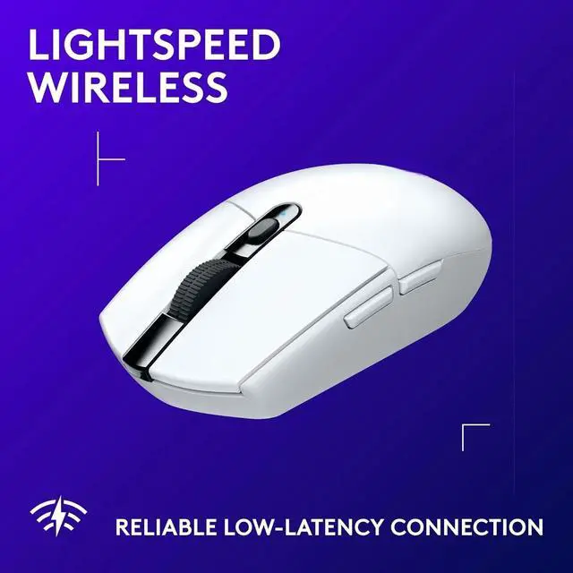 Alt view image 2 of 5 - G305 LIGHTSPEED Wireless Gaming Mouse, Hero 12K Sensor, 12,000 DPI, Lightweight, 6 Programmable Buttons, 250h Battery Life, On-Board Memory, PC/Mac - White